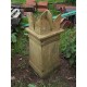 Buff square taper spiked chimney pot